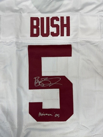 Reggie Bush Autographed "Heisman 05" White USC Custom Jersey