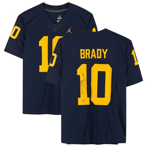 Tom Brady Autographed Michigan Navy Jordan Limited Jersey