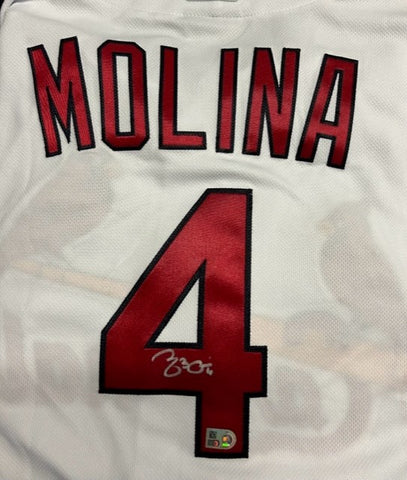 Yadier Molina Autographed White Cardinals Authentic Jersey