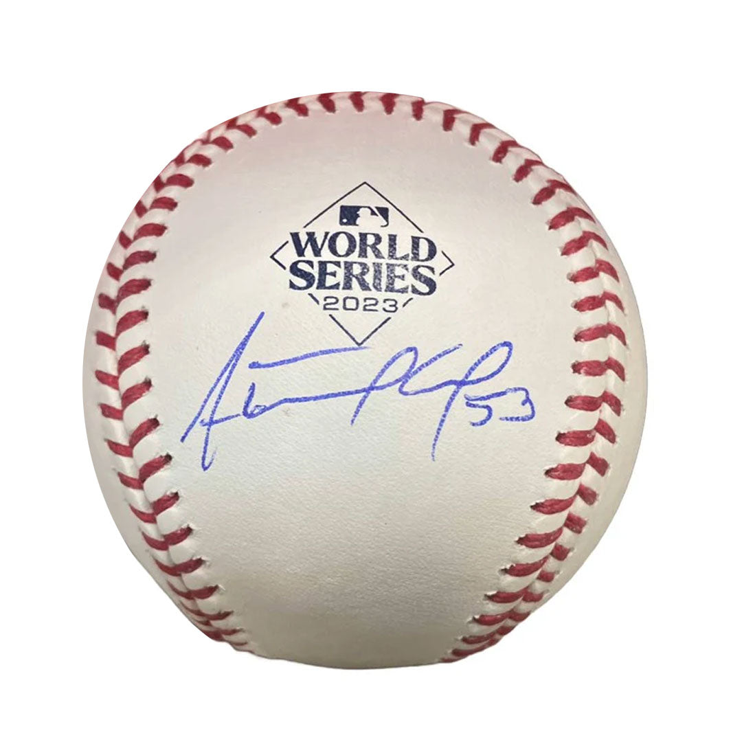 Adolis Garcia Autographed 2023 World Series Logo Baseball