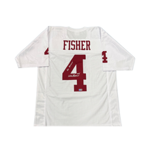 Aiden Fisher Autographed "Go Hoosiers!" White Custom Jersey