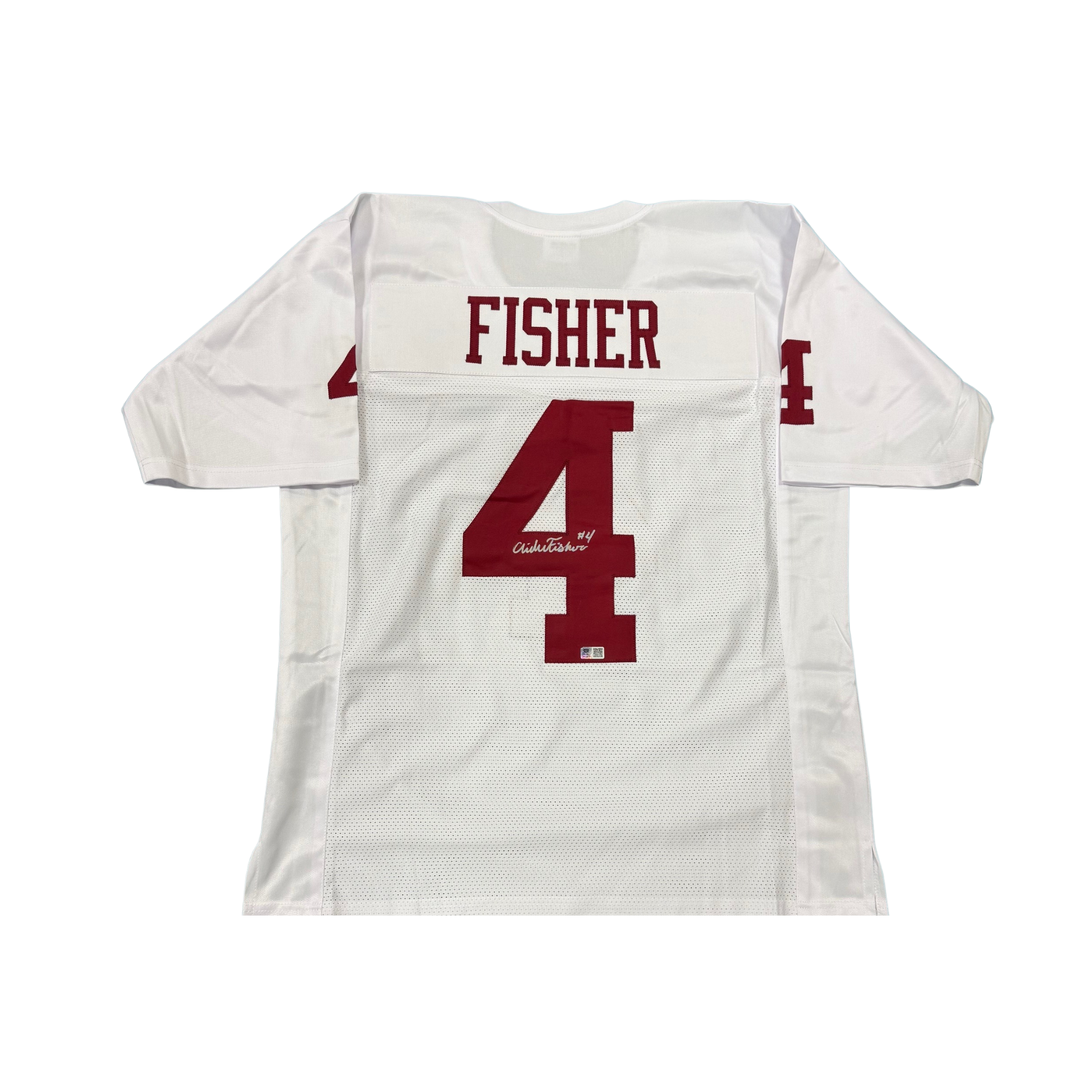 Aiden Fisher Autographed White Custom Jersey