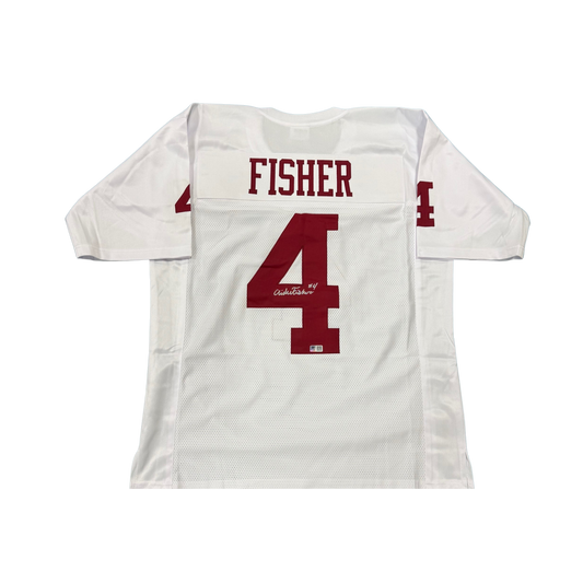 Aiden Fisher Autographed White Custom Jersey