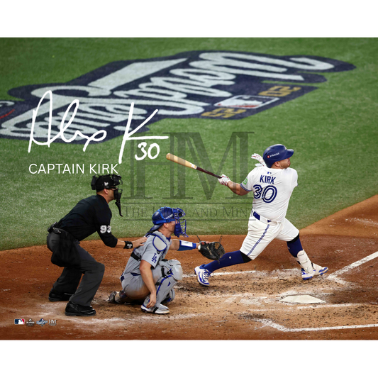 Alejandro Kirk Toronto Blue Jays Autographed "CAPTAIN KIRK" Batting 16x20 Photo - (PRESALE)