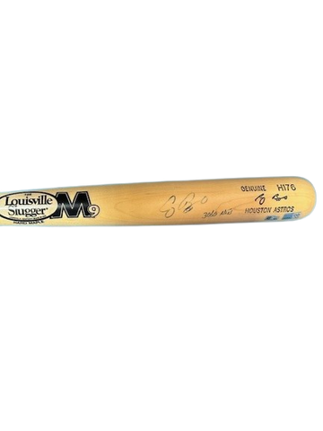 Craig Biggio Autographed "3,060 Hits" Louisville Slugger Game Model Blonde Bat DAMAGED