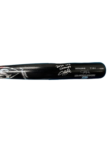 Justin Turner Autographed "2020 WS Champs" Game Model Black Bat