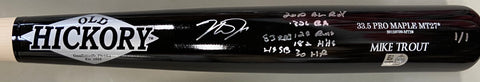 Mike Trout Autographed "2012 Season Stats" Player Issued Gamer Bat - Limited Edition 1 of 1