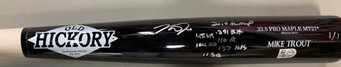 Mike Trout Autographed "2019 Season Stats" Player Issued Gamer Bat - Limited Edition 1 of 1
