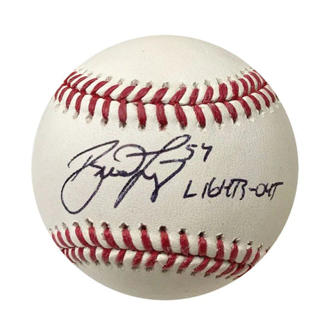 Brad Lidge Autographed "Lights Out" Baseball
