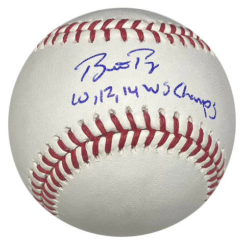 Buster Posey Autographed "10,12,14 WS Champs" Baseball