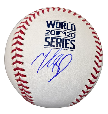 Mookie Betts Autographed 2020 World Series Logo Baseball