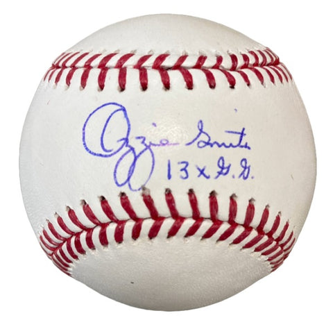 Ozzie Smith Autographed "13x GG" Baseball