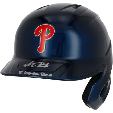 Alec Bohm Autographed "Ring The Bell" Phillies Alternate Chrome Batting Helmet