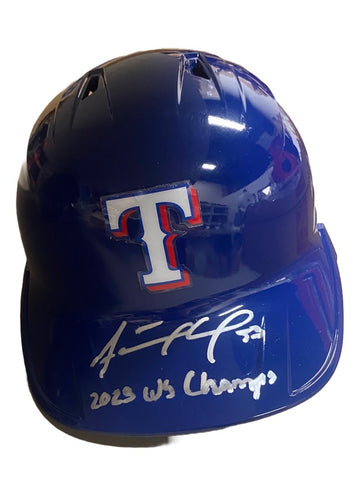 Adolis Garcia Autographed "23 WS Champs" Rangers Batting Helmet