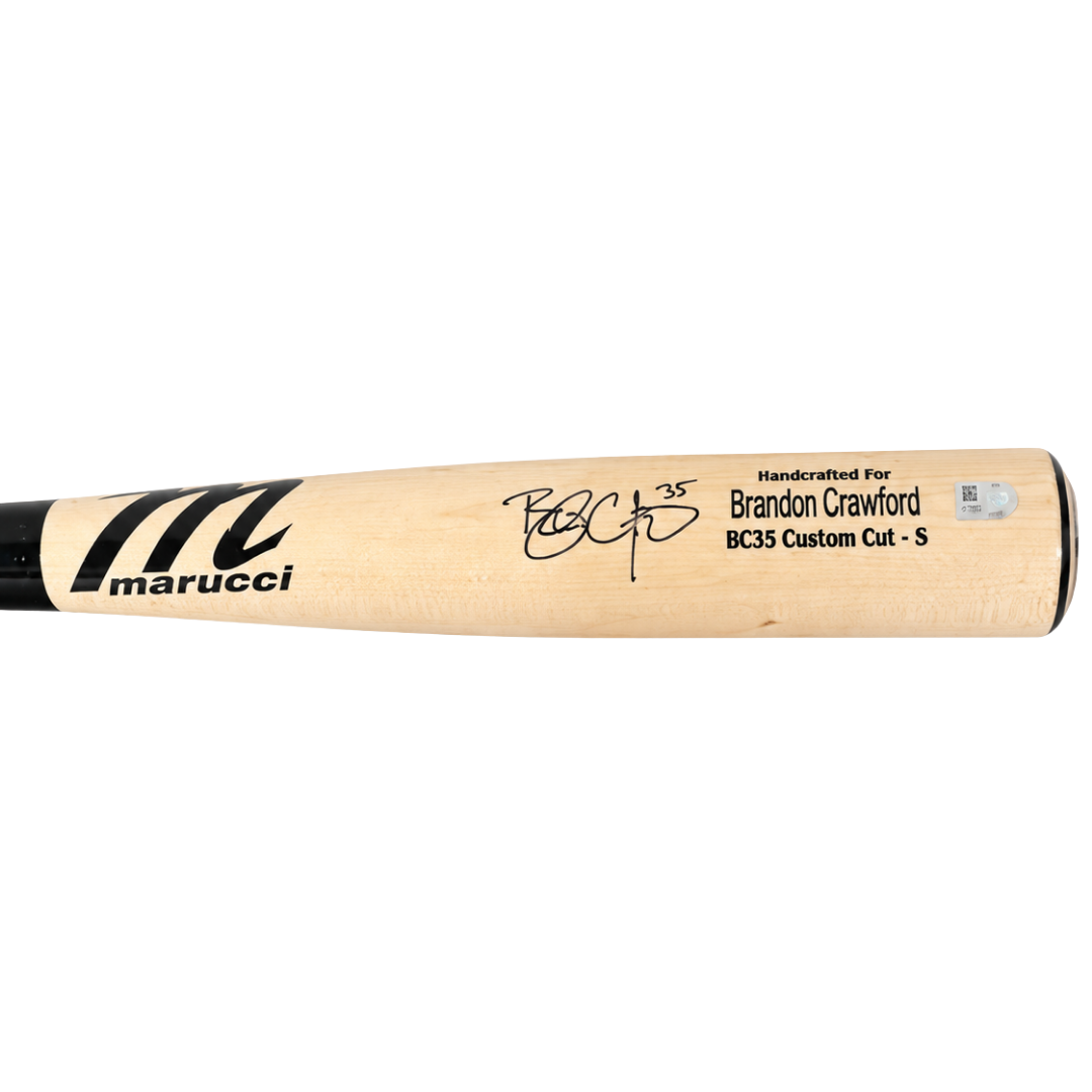 Brandon Crawford Autographed Game Model Marucci Bat