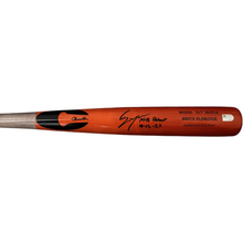 Bryce Eldridge Autographed "MLB Debut 9/15/25" Orange Game Model Bat