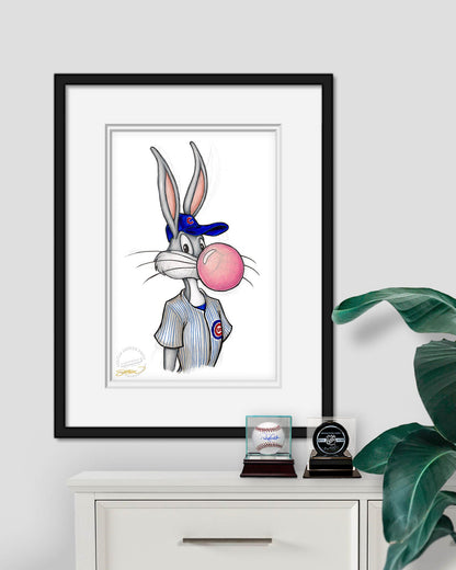 Bubblegum Bugs x MLB Cubs Art Print