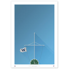 C Minimalist Wrigley Field Art Print