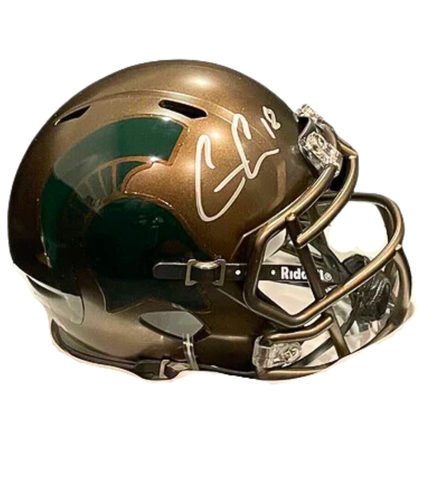 Connor Cook Autographed Michigan State Bronze Mini Helmet