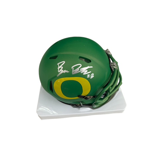 Bryce Boettcher Autographed Apple Green Oregon Mini Helmet