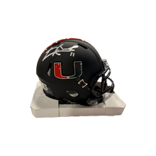 Carson Beck Autographed Miami Black Mini Helmet (Silver Signature)