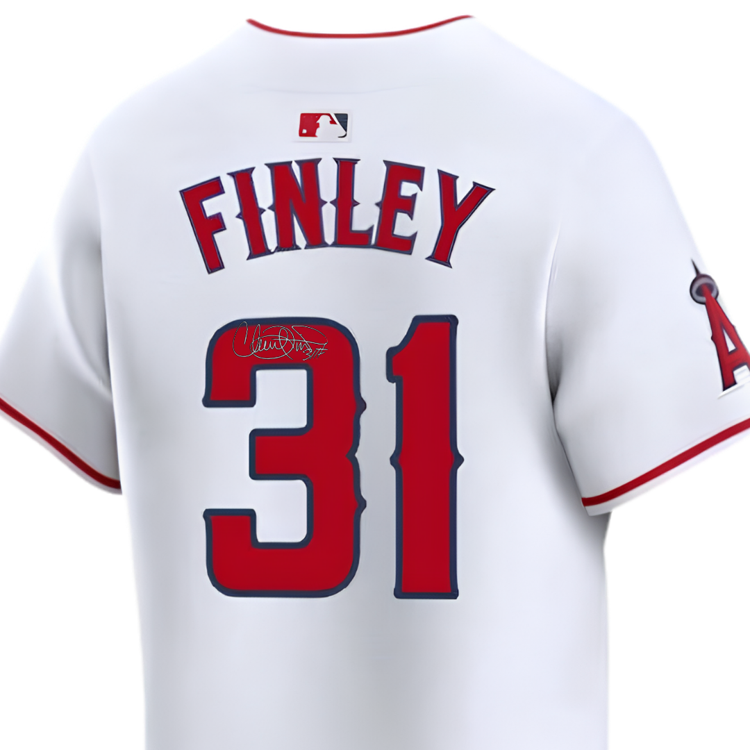 Chuck Finley Autographed Los Angeles Angels White Replica Jersey