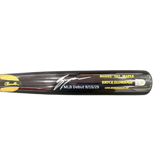 Bryce Eldridge Autographed "MLB Debut 9/15/25" Game Model Bat - (PRESALE)