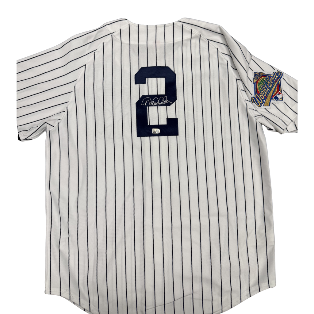 Derek Jeter Autographed 1996 WS Patch Mitchell & Ness Authentic Jersey