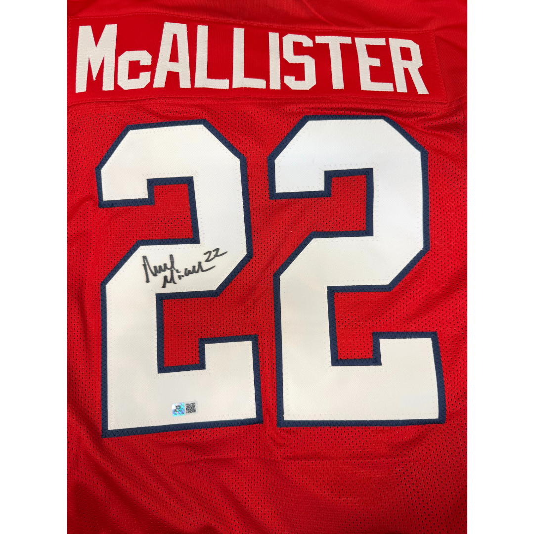 Deuce McAllister Autographed Red Custom Jersey