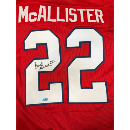 Deuce McAllister Autographed Red Custom Jersey