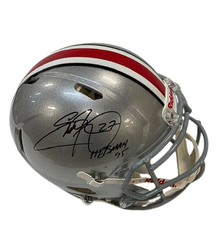 Eddie George Autographed "Heisman 95" Ohio State Silver Authentic Helmet