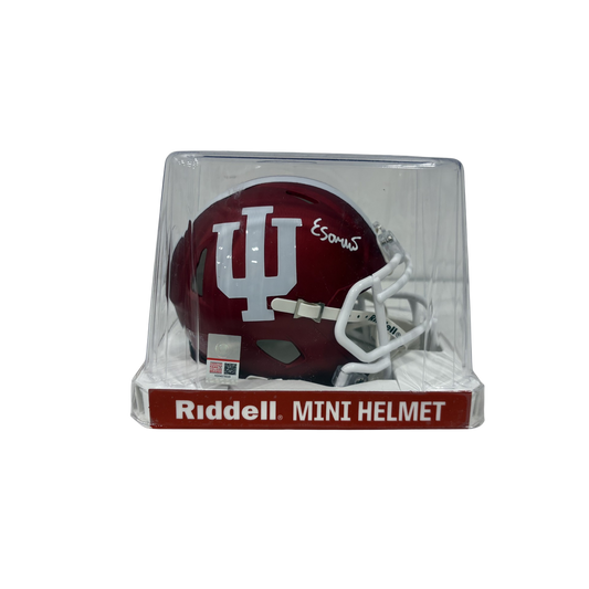 Elijah Sarrat Autographed Indiana Mini Helmet