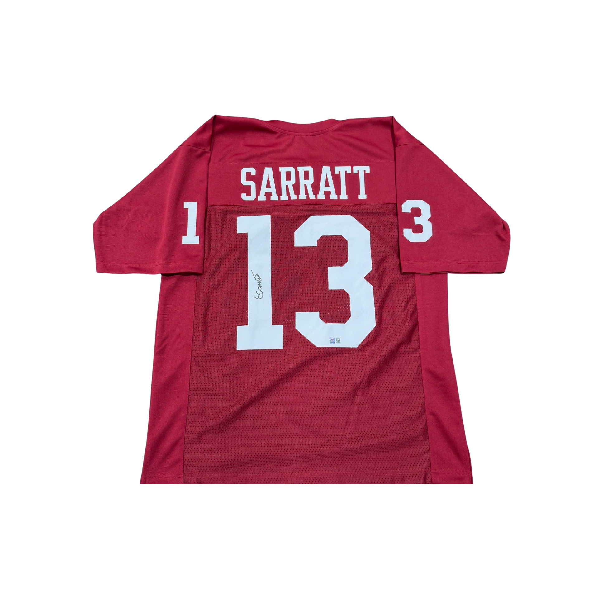 Elijah Sarratt Autographed Crimson Custom Jersey