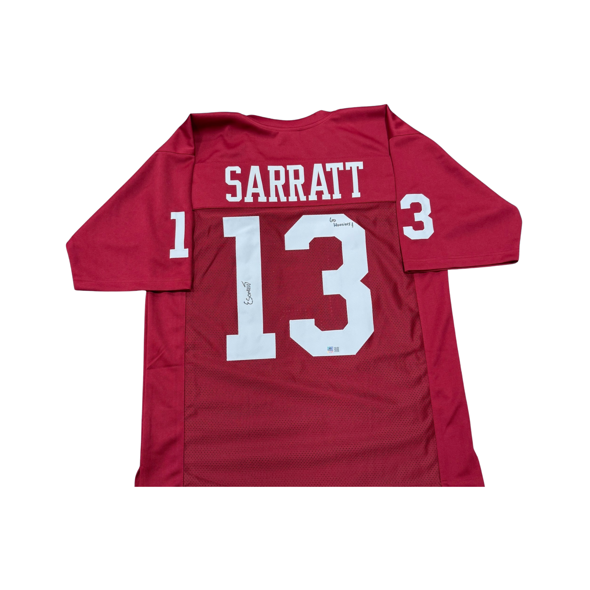 Elijah Sarratt Autographed "Go Hoosiers!" Crimson Custom Jersey