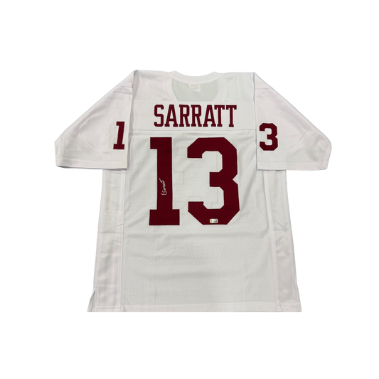 Elijah Sarratt Autographed White Custom Jersey