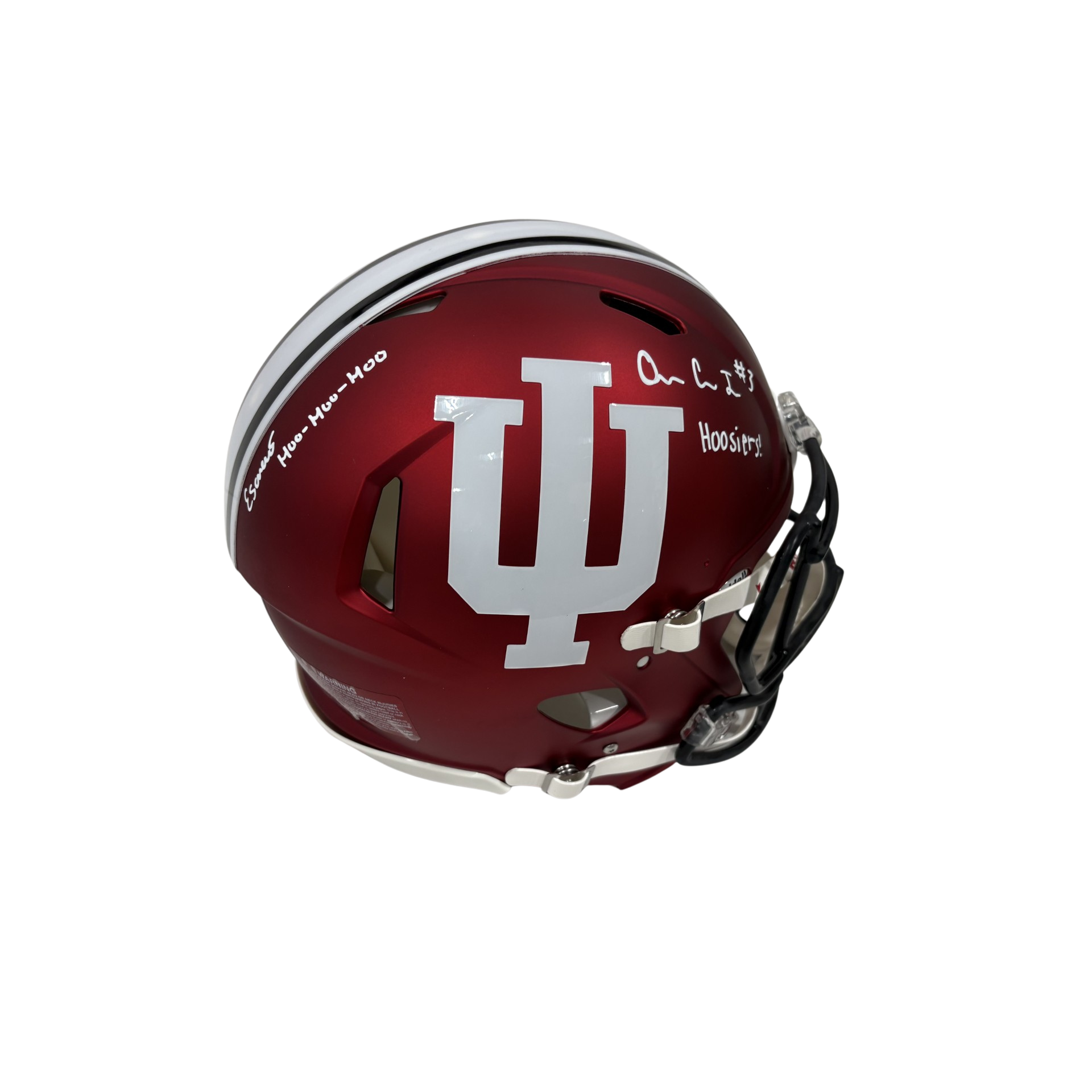 autographed authentic football helmets Elijah Sarratt and Omar Cooper Jr. Dual 
