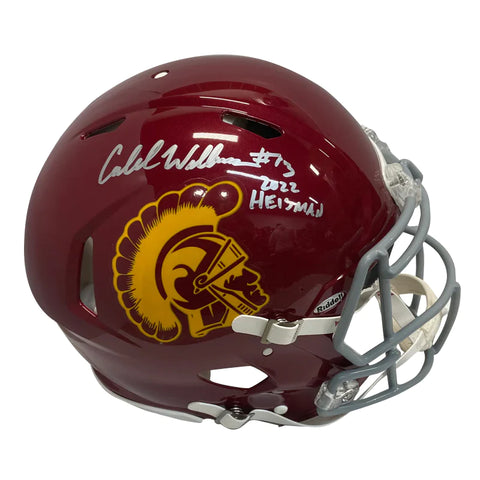 Caleb Williams USC Trojans Autographed Riddell Speed Authentic Helmet with "2022 Heisman" Inscription