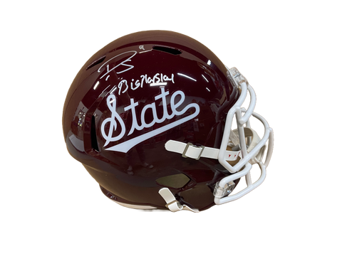 Darius Slay Autographed "Big Play Slay" Mississippi State Script Replica Full Size Helmet