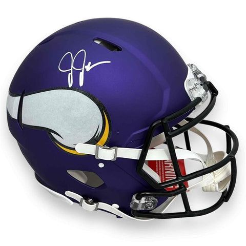 Justin Jefferson Autographed Vikings Authentic Full-Size Helmet