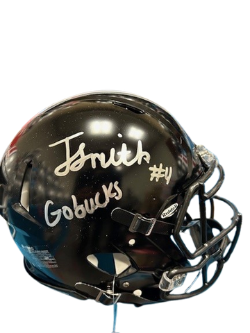 Jeremiah Smith Autographed Black "Go Bucks!" Ohio State Authentic Football Helmet