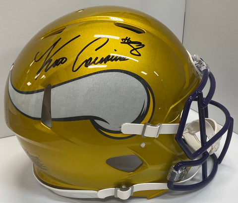Kirk Cousins Autographed Minnesota Vikings Yellow Flash Riddell Speed Authentic Football Helmet