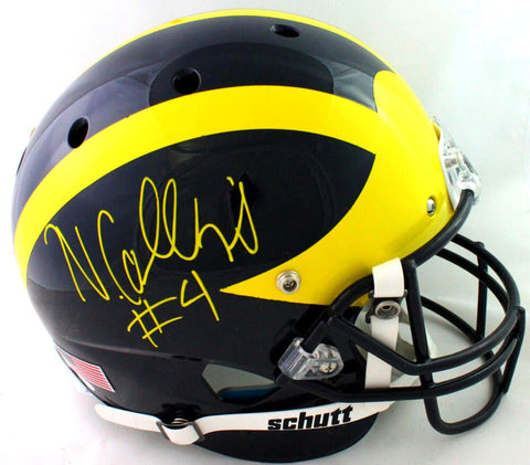 Nico Collins Autographed Michigan Full-Size Replica Helmet