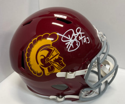 Troy Polamalu Autographed USC Replica Football Helmet
