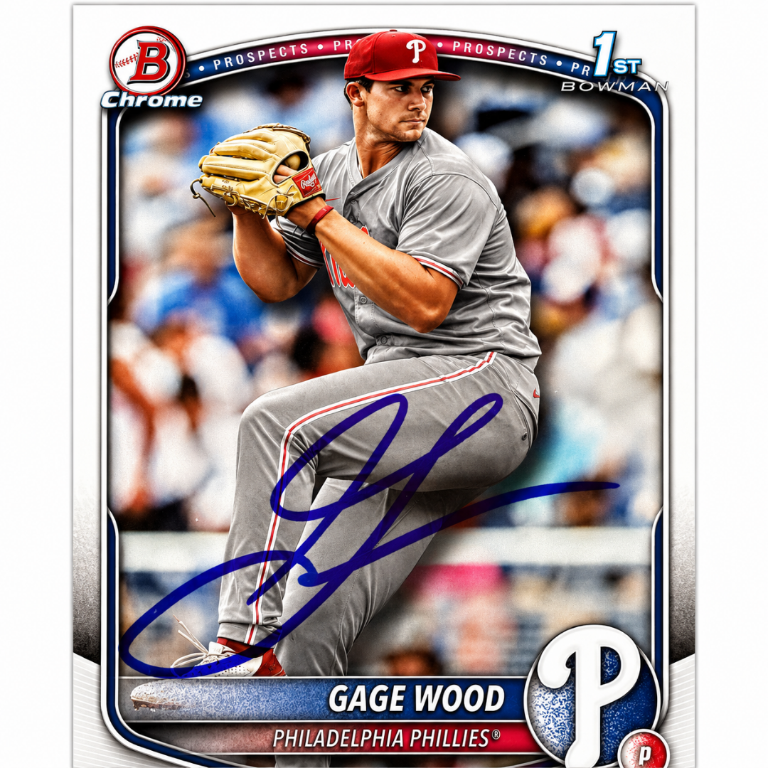 Gage Wood Autographed 1st Bowman Baseball Card