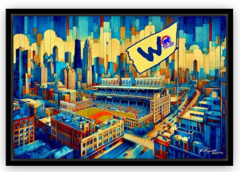 Chicago Cubs Cityscape Canvas - #1 of 100