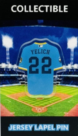 Milwaukee Brewers Christian Yelich Jersey Lapel Pin
