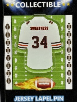 Chicago Bears Walter "Sweetness" Payton Jersey Lapel Pin