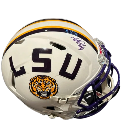Harold Perkins Jr. Autographed LSU White Authentic Football Helmet – Legends Memorabilia Collection
