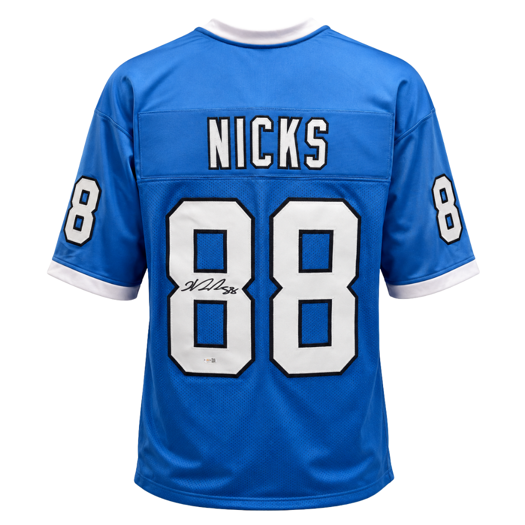 Hakeem Nicks Autographed Light Blue Custom Jersey