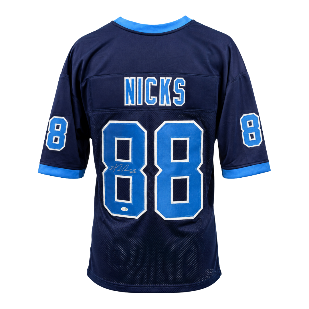 Hakeem Nicks Autographed Dark Blue Custom Jersey